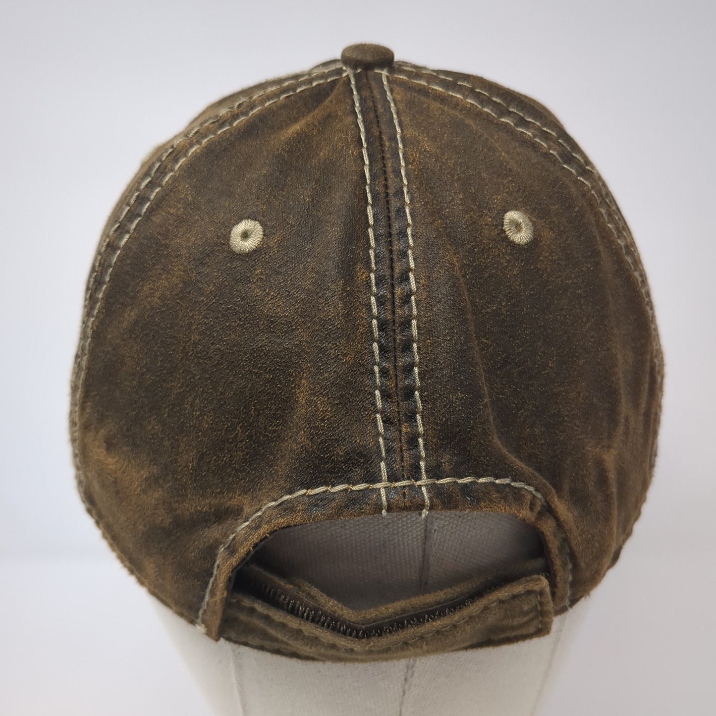 Port Authority Baseball Cap Brown One Size Adjustable Embroidered 6 Panel