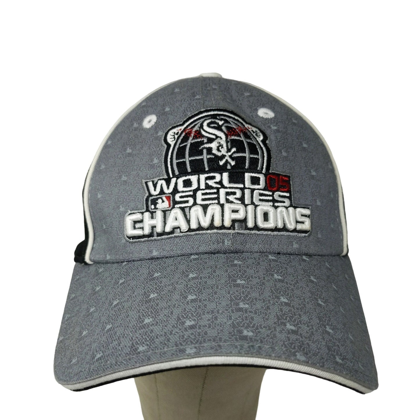 Vintage New Era MLB White Sox 2005 World Series Champions Hat Embroidered Gray