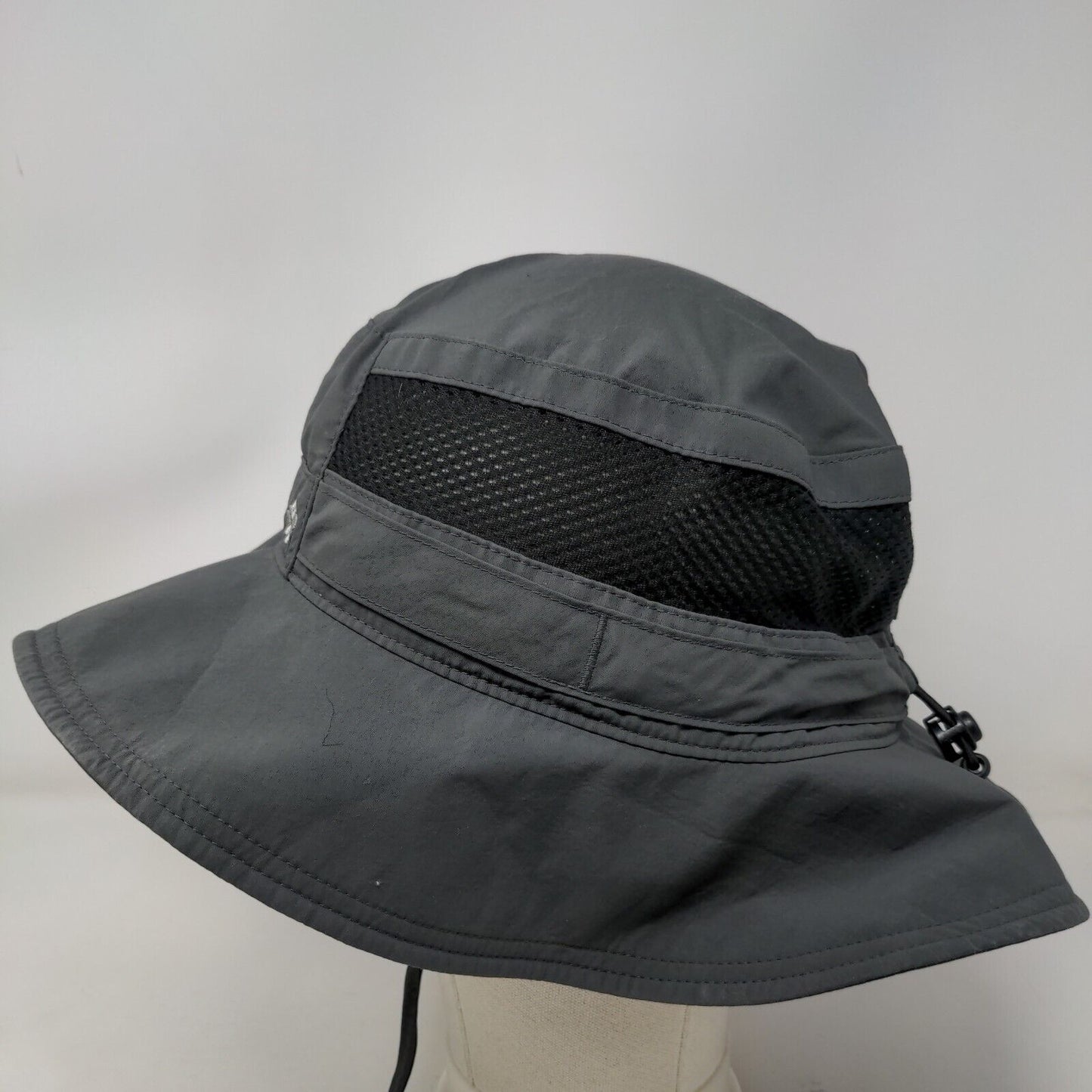Columbia Fisherman Bucket Hat with String Gray One Size Breathable Mesh Hiking