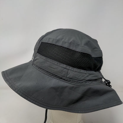 Columbia Fisherman Bucket Hat with String Gray One Size Breathable Mesh Hiking