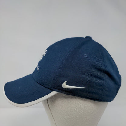 Football Strapback Hat Blue OSFM Embroidered Nike Legacy91 Dri-Fit