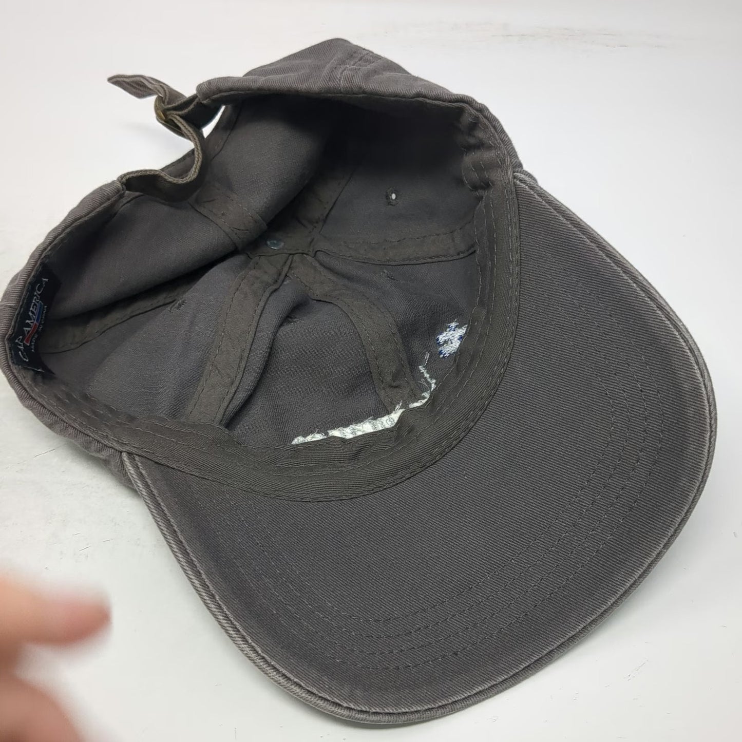 Cap America Baseball Cap Gray One Size RLA Insurance Slideback Adjustable hat