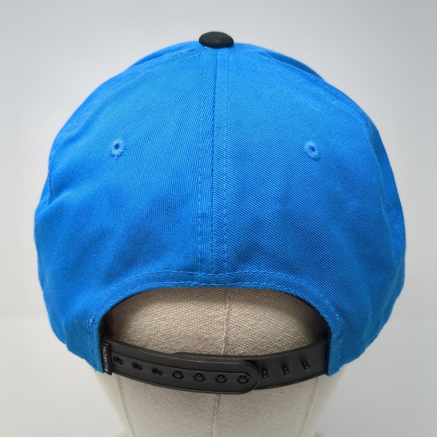 Billabong Snapback Hat Blue One Size Adjustable Embroidered Vented Holes 6 Panel
