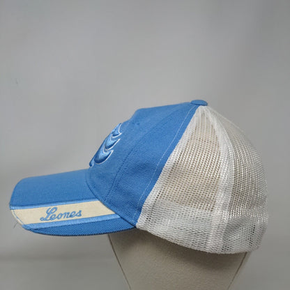 Leones Snapback Mesh Back Hat Blue Embroidered Logo Adjustable
