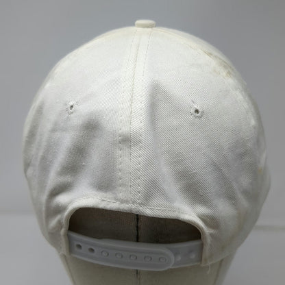 5 Panel White Red Gray One Size Rope Hat Snapback SEI Graphic Logo Cotton