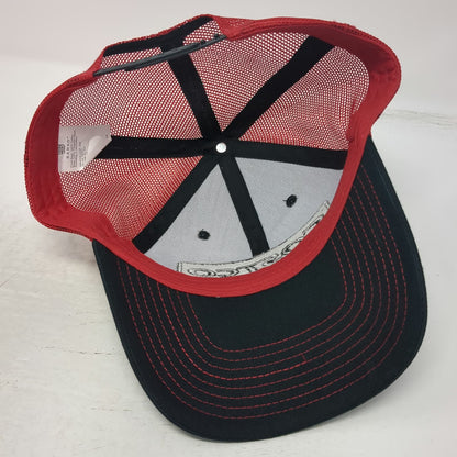 BAMKO Costco Wholesale Trucker Hat Black Red One Size Mesh Snapback Patch