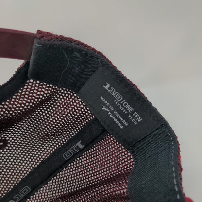 Happy Camper Snapback Trucker Hat Red OSFA Mesh Back Outdoor Research