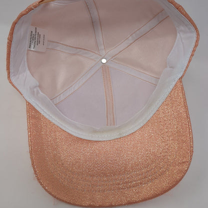Unbranded Snapback Hat Pink One Size Adjustable Metallic Shiny 6 Panel
