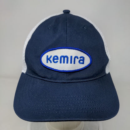 Kemira Patch Strapback Mesh Back Hat Blue OSFM Adjustable Colorblock