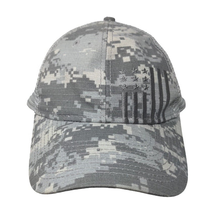 USA Flag Embroidered Snapback Trucker Hat Camouflage OS Patriotic Mesh Back