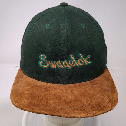 Swagelok Snapback Green Hat One Size Suede Brim Embroidered USA Made Industrial