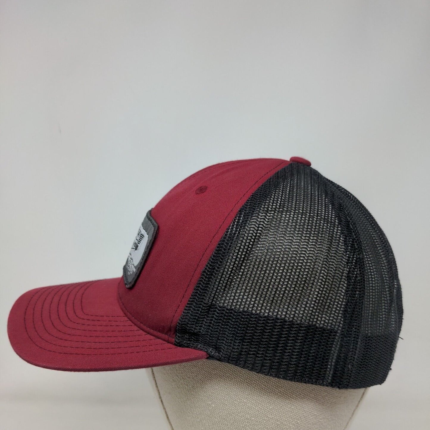 Dearybury Oil Gas Snapback Trucker Hat Red One Size Adjustable Mesh Back
