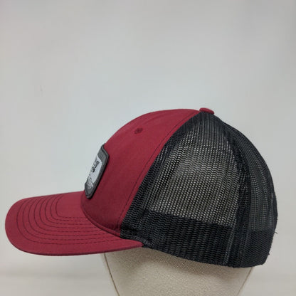 Dearybury Oil Gas Snapback Trucker Hat Red One Size Adjustable Mesh Back
