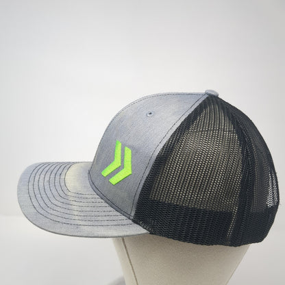 Get Moving Forward Logo Snapback Trucker Hat Gray One Size Colorblock