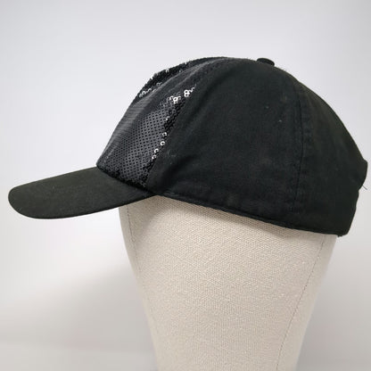 K Accessories 5 Panel Hat Black One Size Sequin Front Strapback Recycled Cap