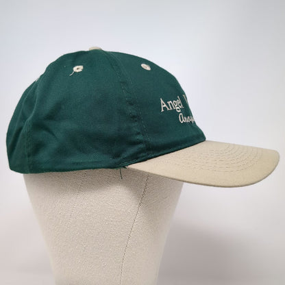 OTTO Snapback Hat Green One Size Angel Vineyards Arroyo Grande Two Tone Beige
