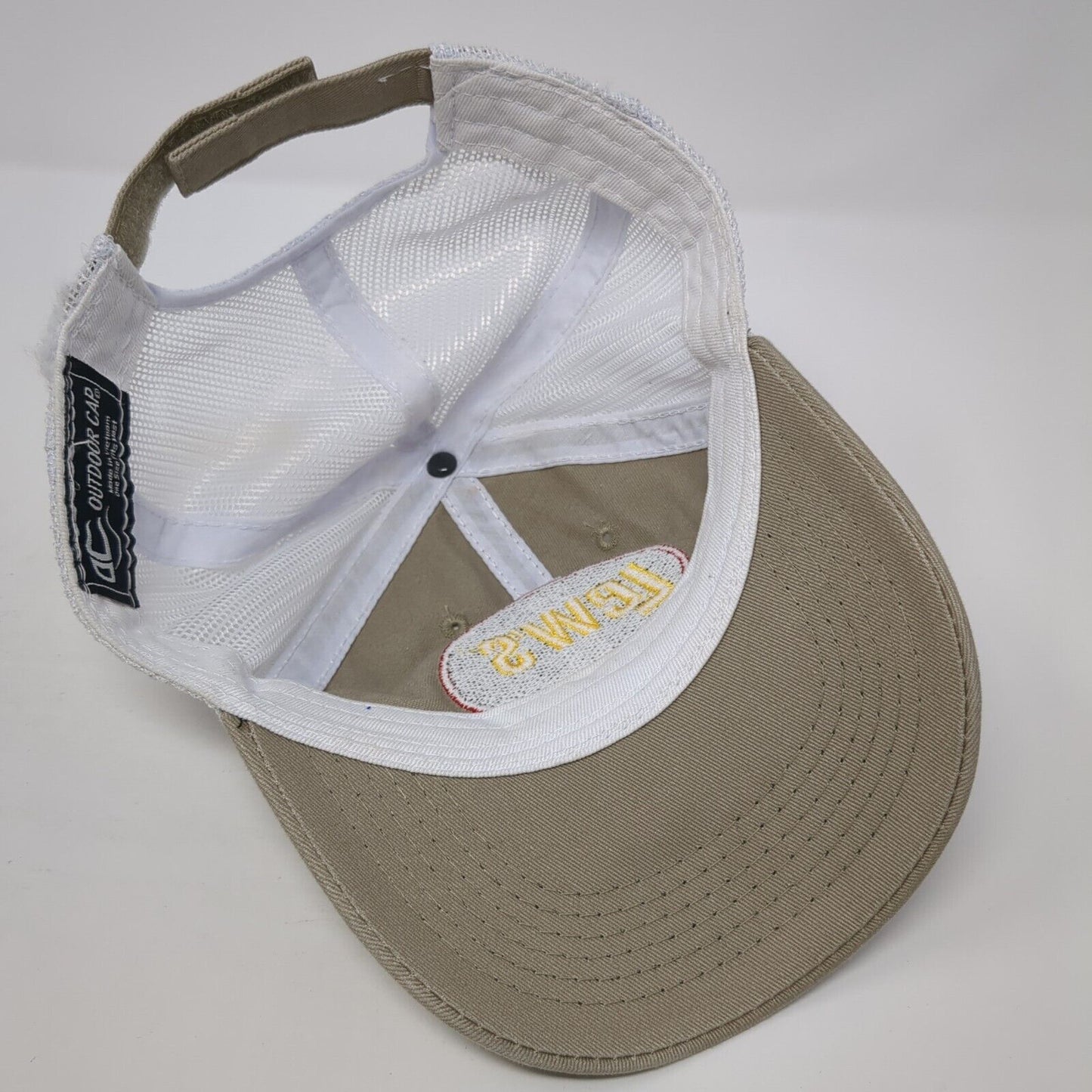 Lew's Strapback Mesh Back Trucker Hat Brown One Size Outdoor Cap 6 Panel