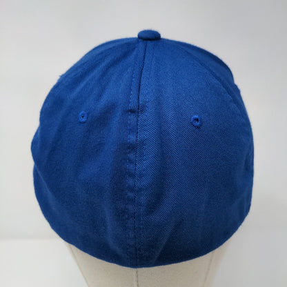 A Cut Above Lawn Care Fitted Hat Blue L/XL Flexfit 6 Panel Port Authority