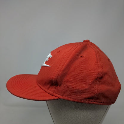 Nike Snapback Hat Red OSFM Adjustable Embroidered Swoosh Logo Vented Holes