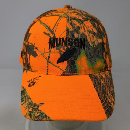 Mossy Oak Baseball Cap Orange Camo One Size Munson Arrowhead Strapback Hat