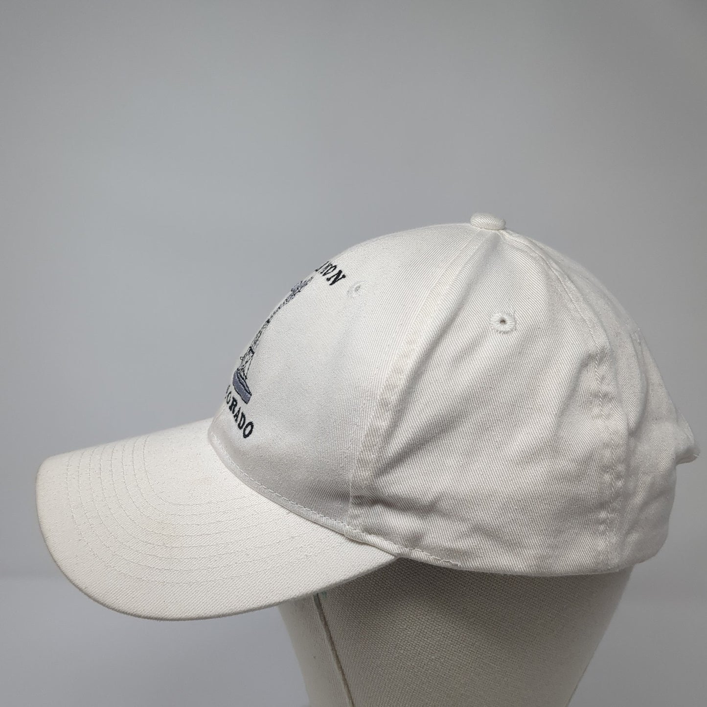 Limon Colorado Strapback Baseball Cap White One Size Adjustable Embroidered