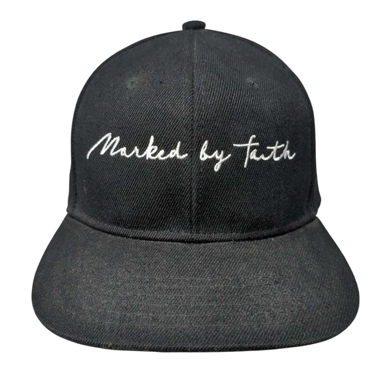 Marked by Faith Snapback Hat Black One Size Adjustable Embroidered 6 Panel Jokes