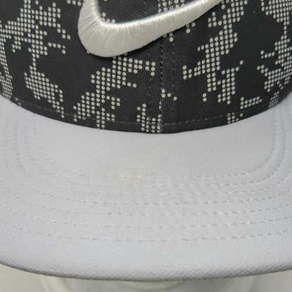 Nike Snapback Black Gray One Size Flat Brim Dri-FIT Digital Camo Embroidered Hat