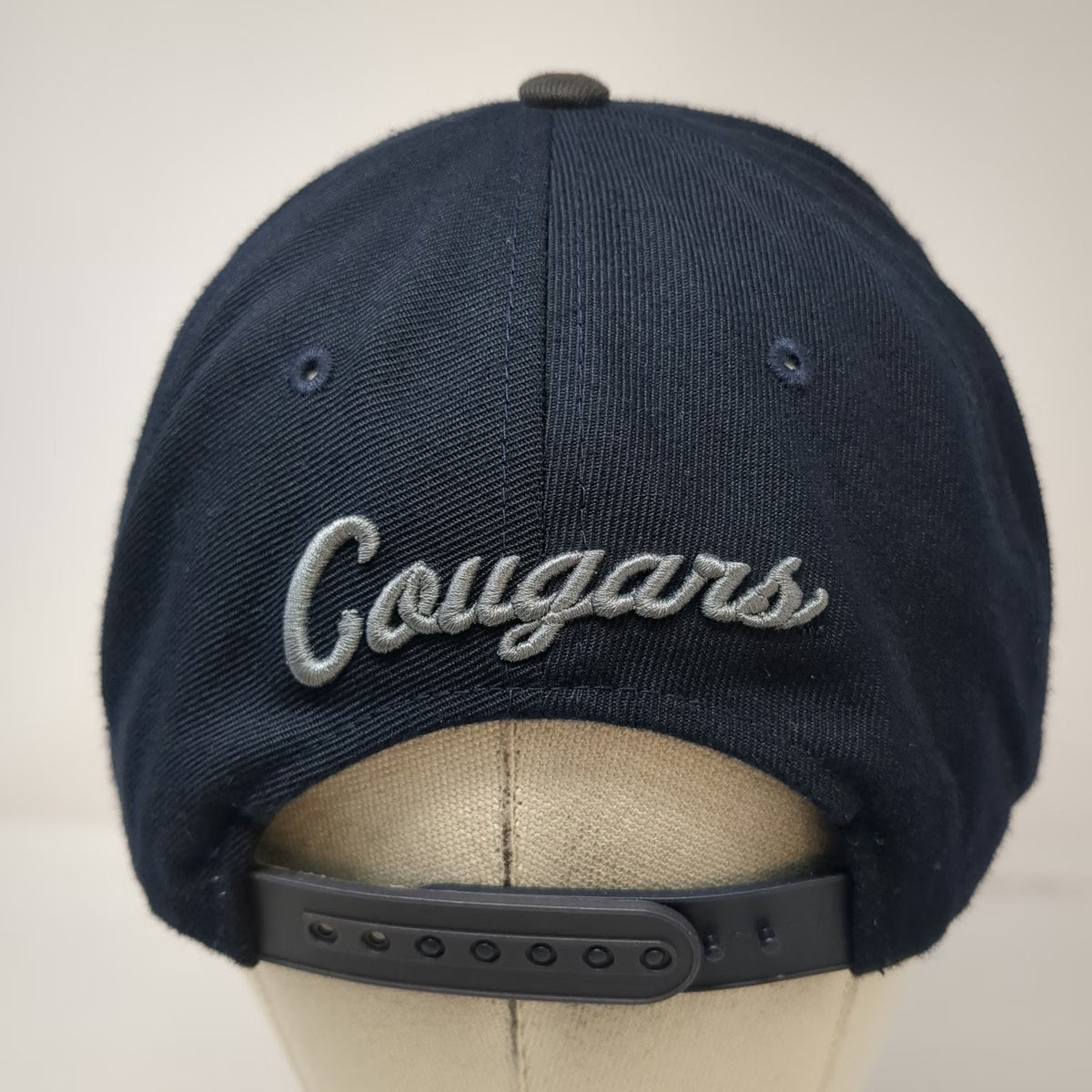 BYU Cougars NCAA Zephyr Snapback Hat Blue Gray One Size Polyester Script Back