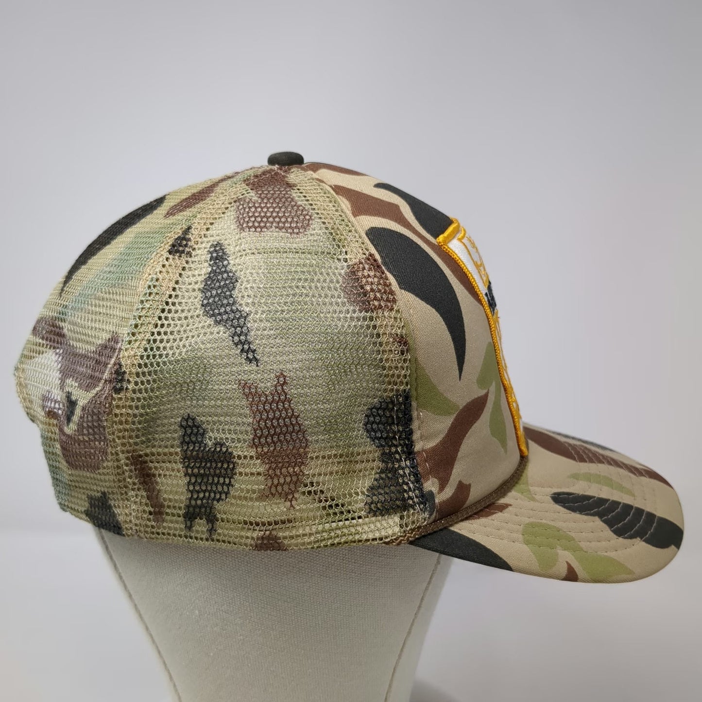 Cobra Caps Trucker Hat Beige One Size Michelob Beer Patch Camo Snapback Mesh Hat
