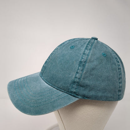 Unbranded Slideback Hat Solid Green One Size Adjustable Blank 6 Panel
