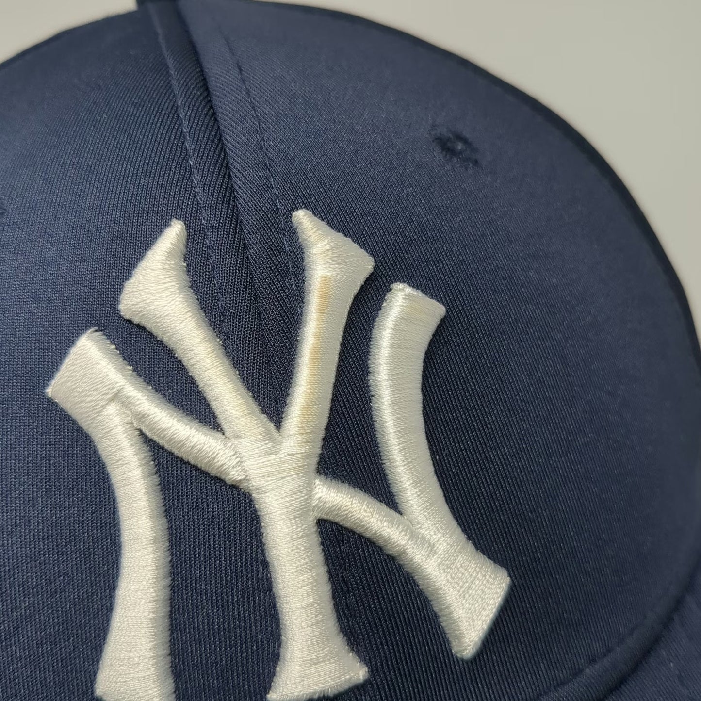 New York Yankees MLB OC Sports Snapback Hat Blue One Size Laser Cut Mesh Logo