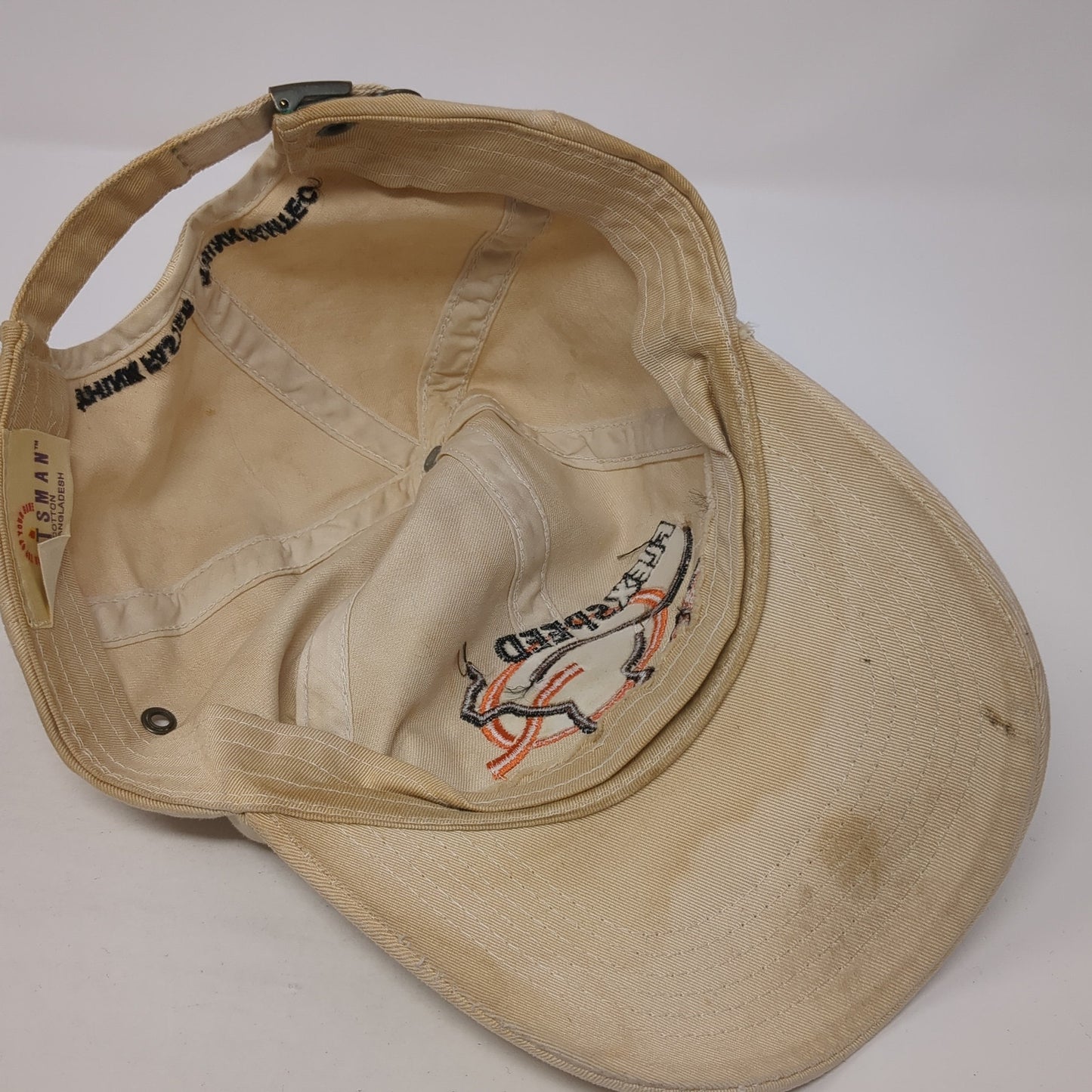 Flex Speed Samtec Slideback Hat Beige One Size Adjustable Sportsman
