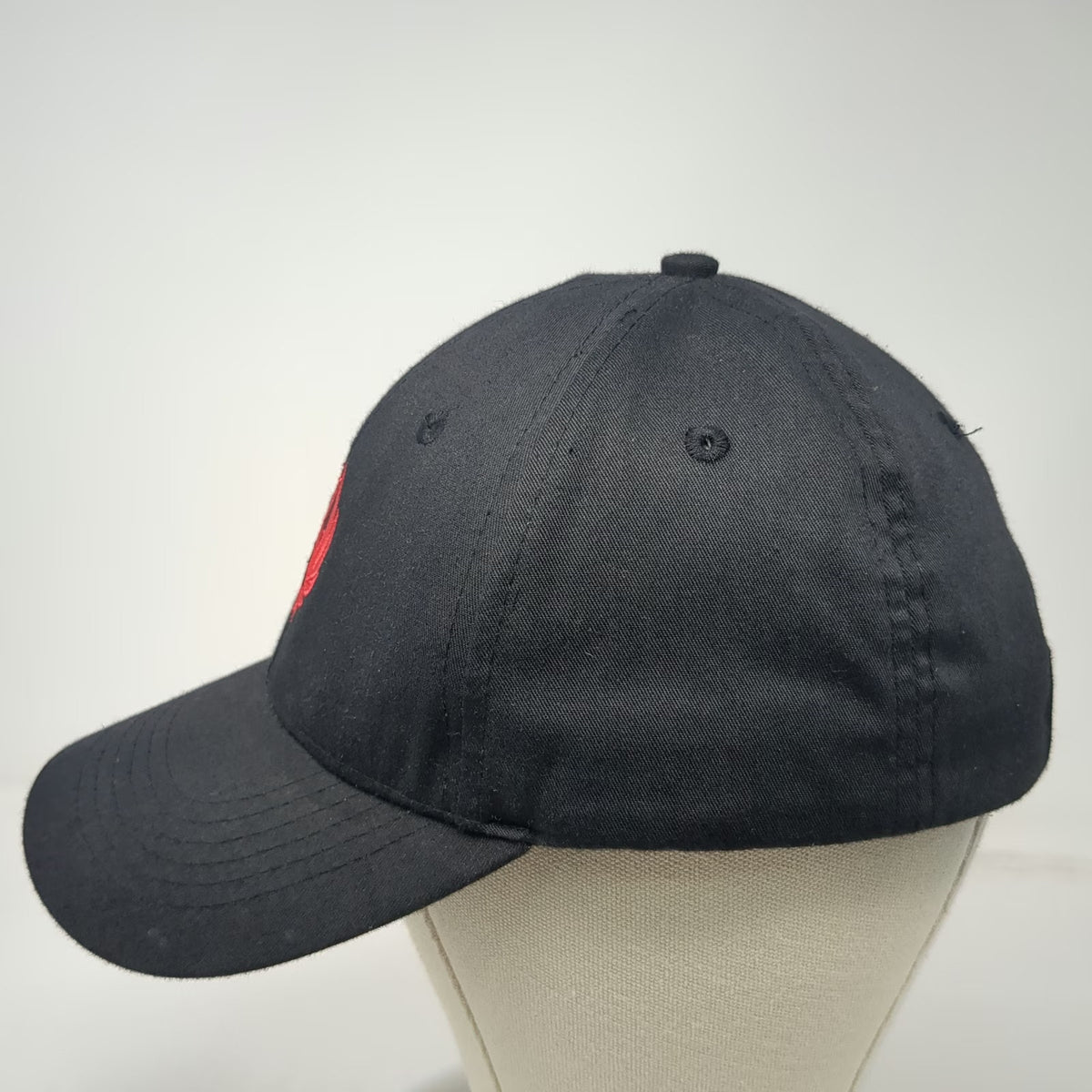Ruger Baseball Cap Black Red One Size Strapback Embroidered Eagle Logo Hat