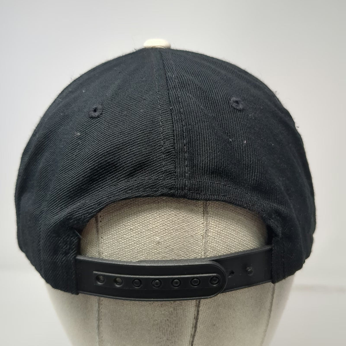 Obey 5 Panel Hat Black One Size Snapback Flat Brim Green Underbrim Wool Blend
