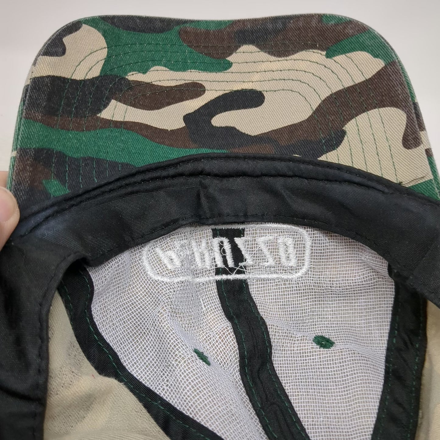 3 Cime Peruzzo Baseball Cap Green Camo One Size Strapback Cotton Bike Logo Hat