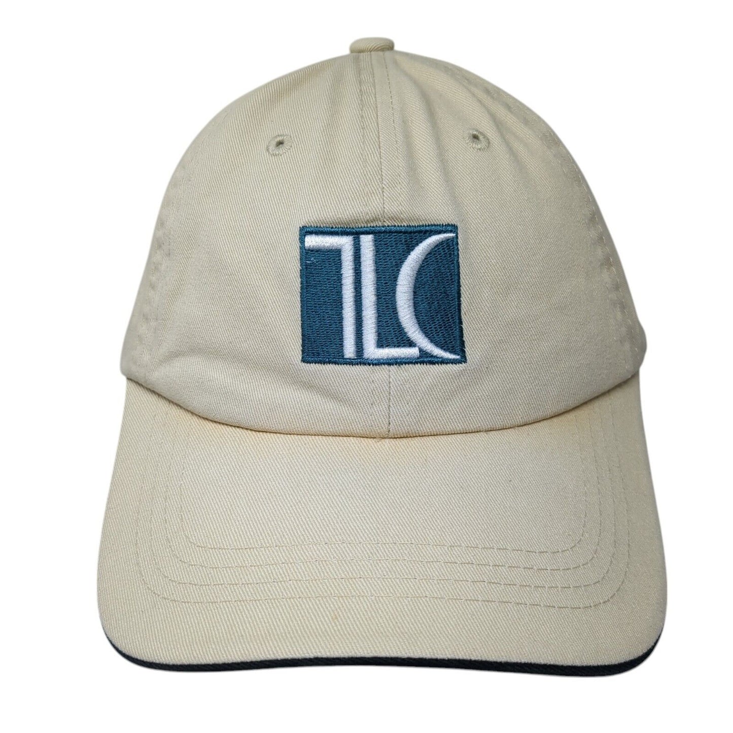 Sportsman Slideback Baseball Cap Beige One Size Adjustable Vented Holes 6 Panel