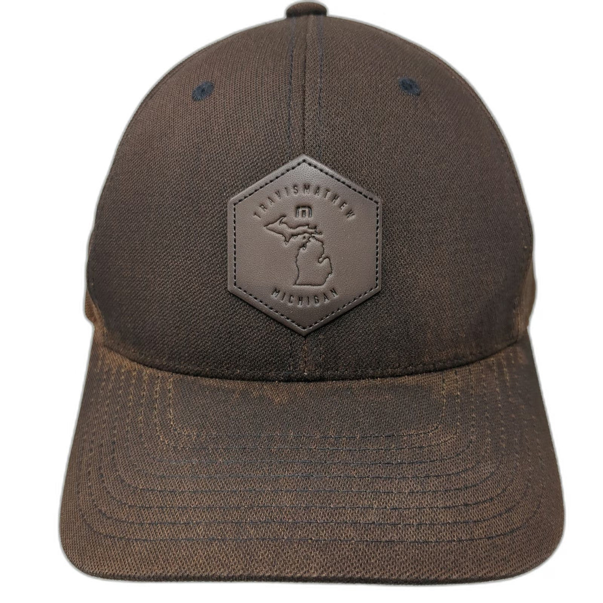 TravisMathew Snapback Brown One Size Michigan State Patch Flexfit 110 Golf Hat
