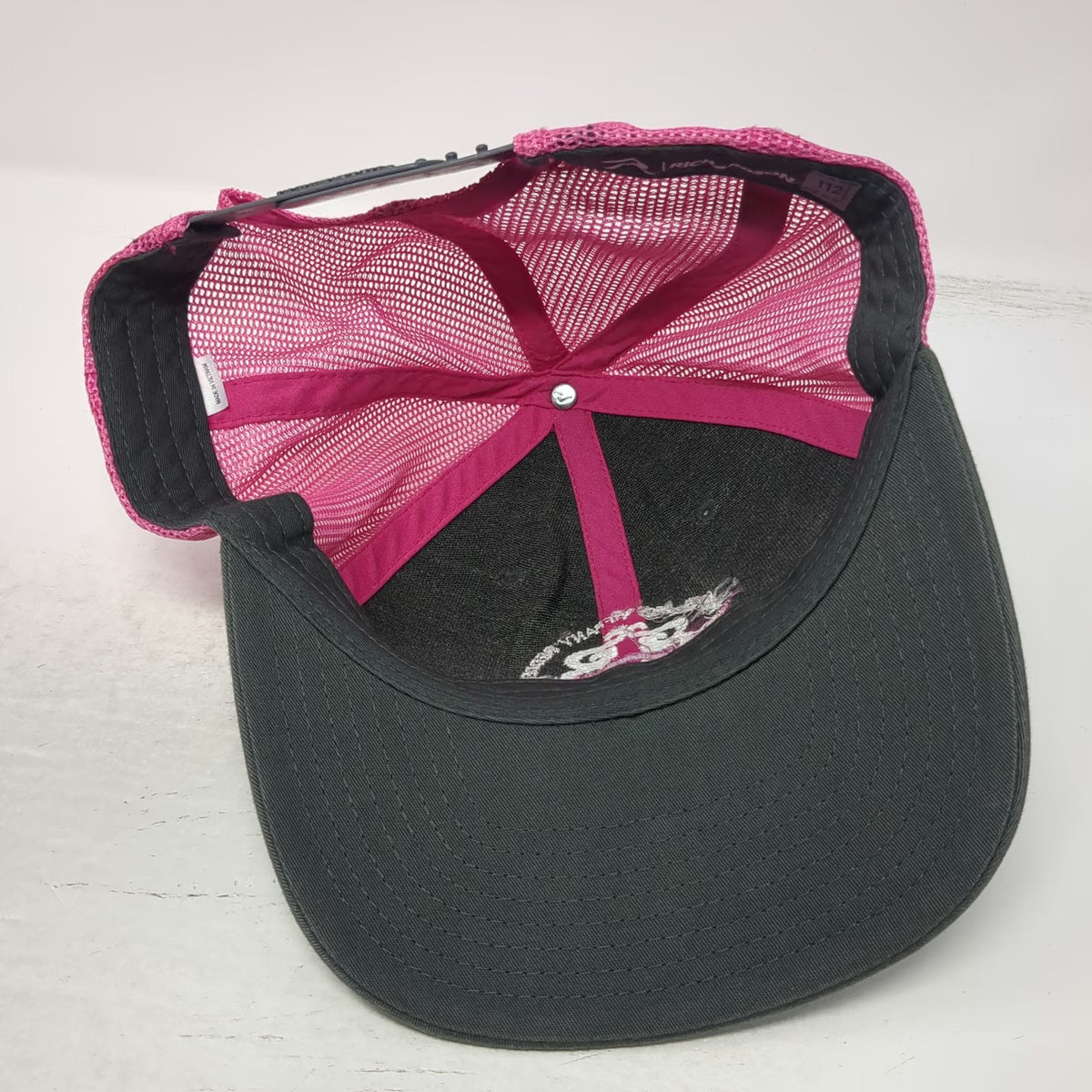 Richardson Trucker Hat Gray Pink One Size Mesh Rex Tiffany Redden Foundation