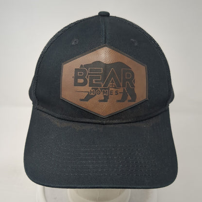 Bear Homes Snapback Trucker Hat Black OS Adjustable Mesh Back Port Authority