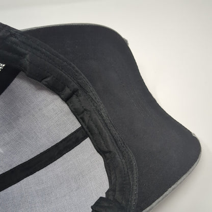 Unbranded Ponytail Trucker Hat Gray One Size Adjustable Mesh Back Distressed