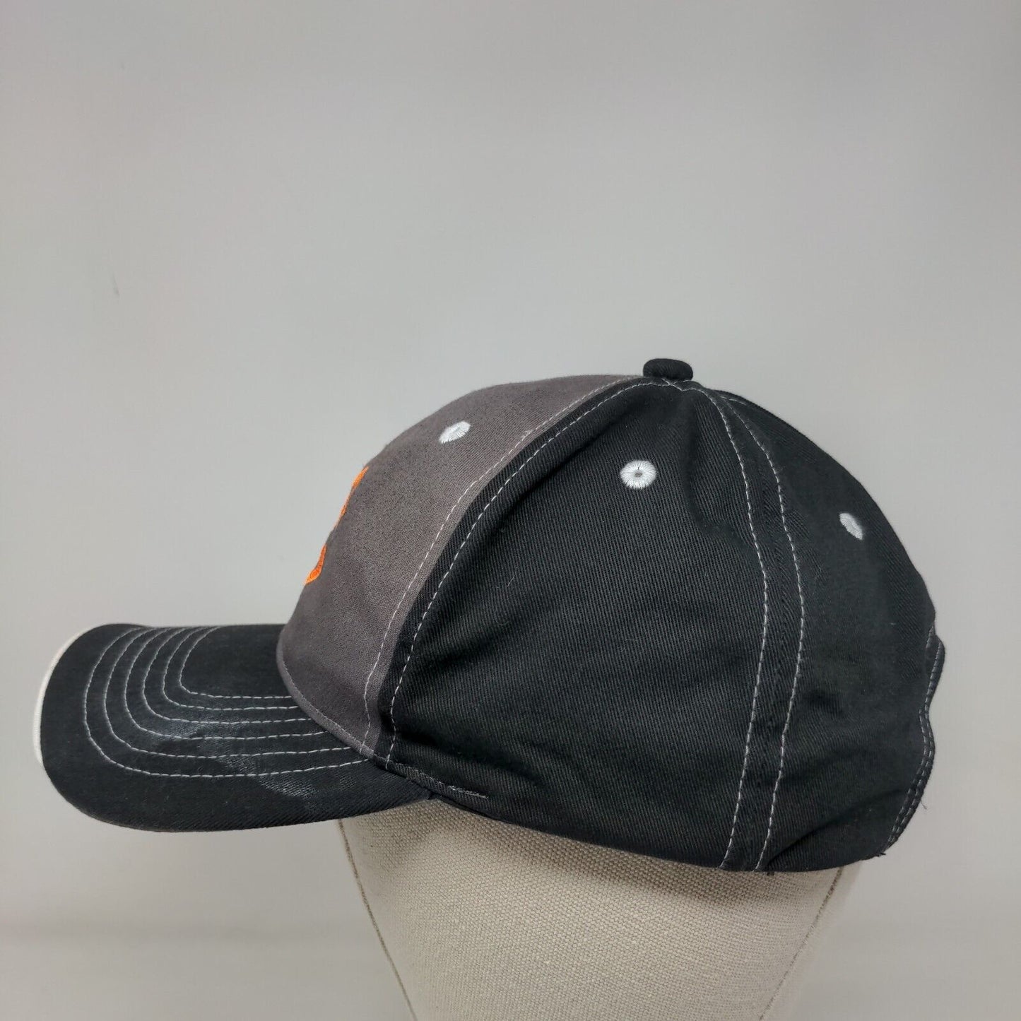 Monogram Strapback Hat Black One Size Embroidered Colorblock Sportsman