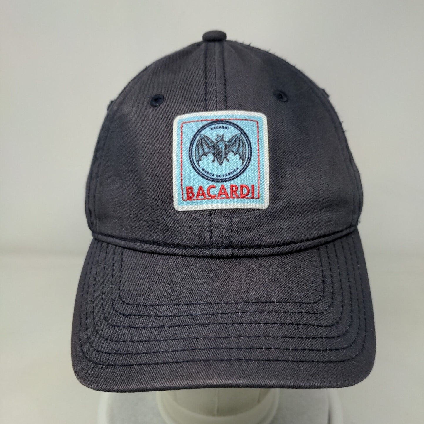 Bacardi Patch Strapback Hat Blue One Size Adjustable 6 Panel Vent Holes