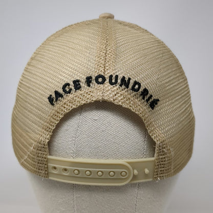 FACE FOUNDRIE Trucker Hat Beige One Size Mesh Back I Really Like Your Face