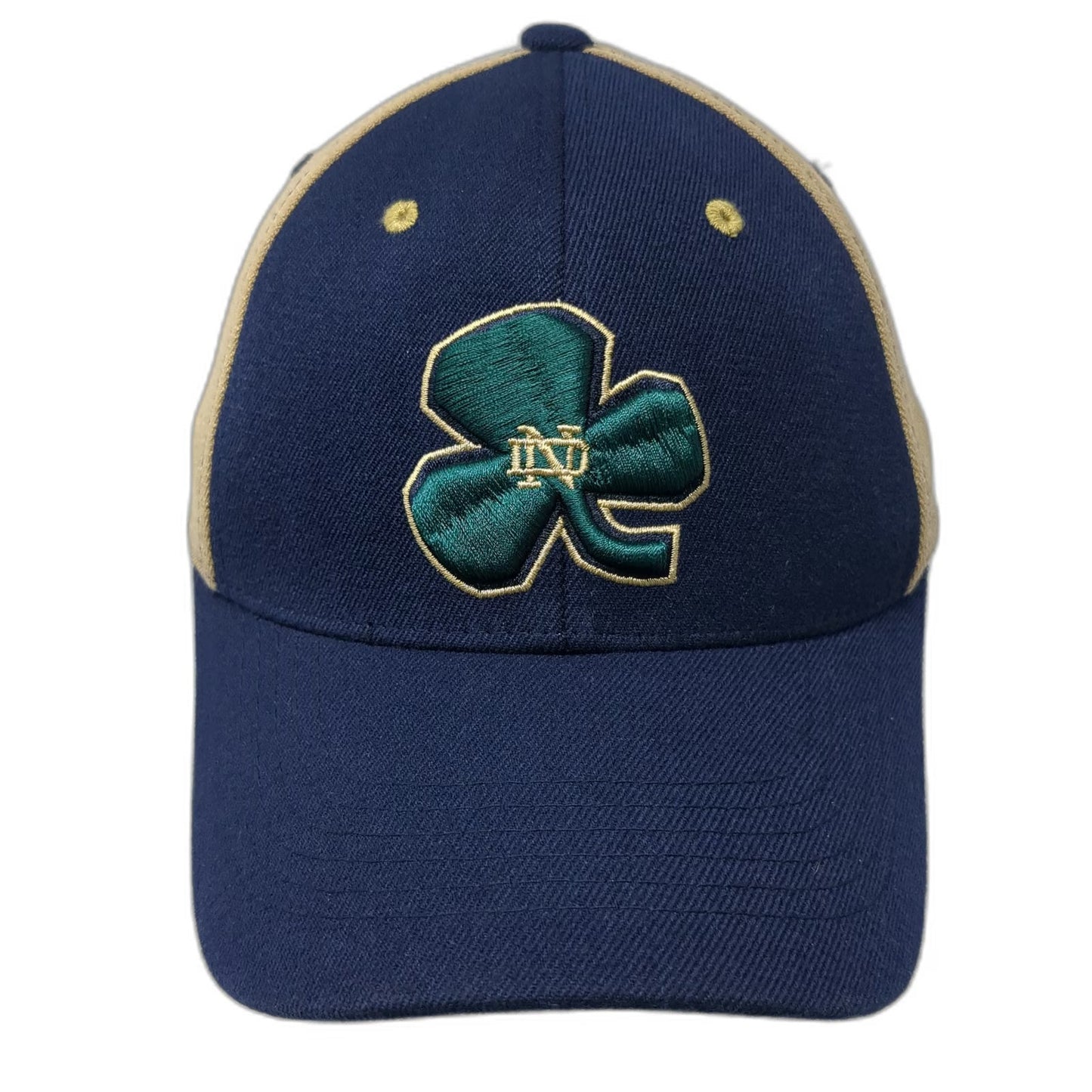 Notre Dame Fighting Irish NCAA Blue Gold One Size Cap Mascot One Fit Shamrock