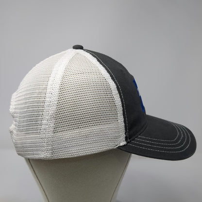 Richardson Trucker Hat Gray White L Mesh ZEISS Logo Snapback Contrast Stitching