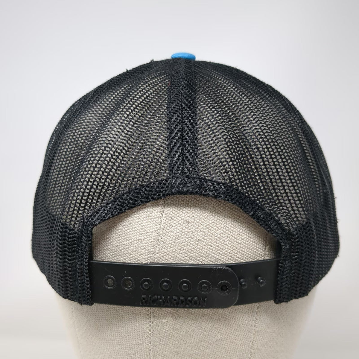 Richardson Trucker Hat Blue L Snapback Mesh Back Scenic D Patch Mountain Hat