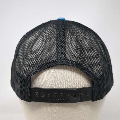 Richardson Trucker Hat Blue L Snapback Mesh Back Scenic D Patch Mountain Hat