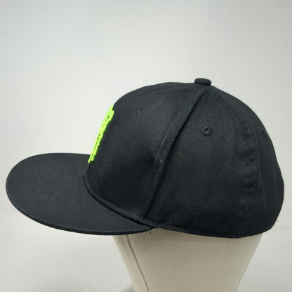 Monster Energy Snapback Black Green One Size Hat Flat Brim Embroidered Logo Claw