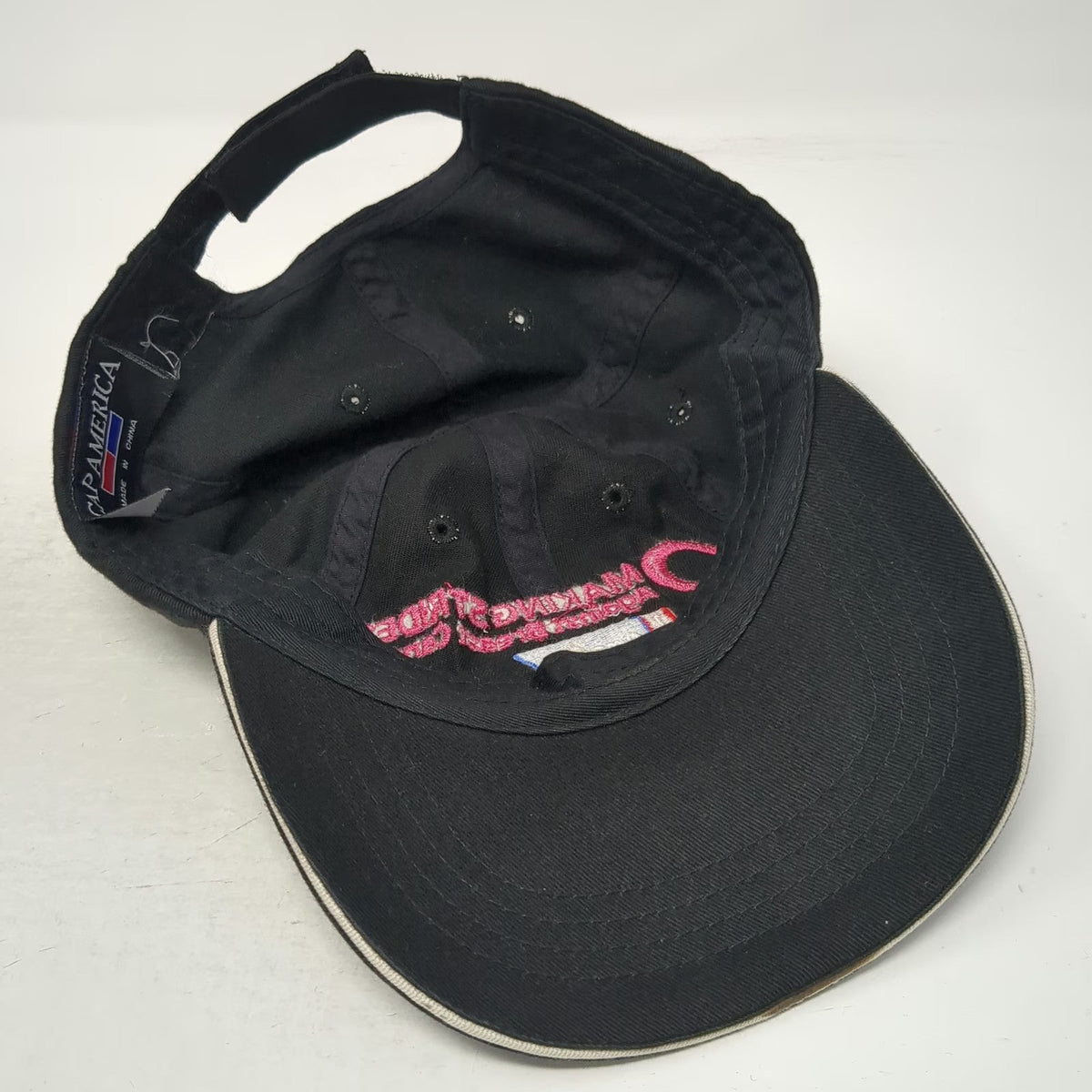 Cap America Baseball Cap Black One Size American Cancer Society Pink Ribbon Hat