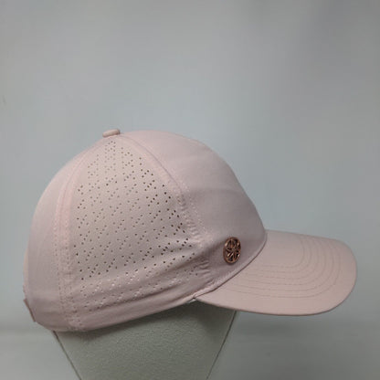 Gaiam Strapback Hat Pink One Size Adjustable Laser Cut Solid 6 Panel